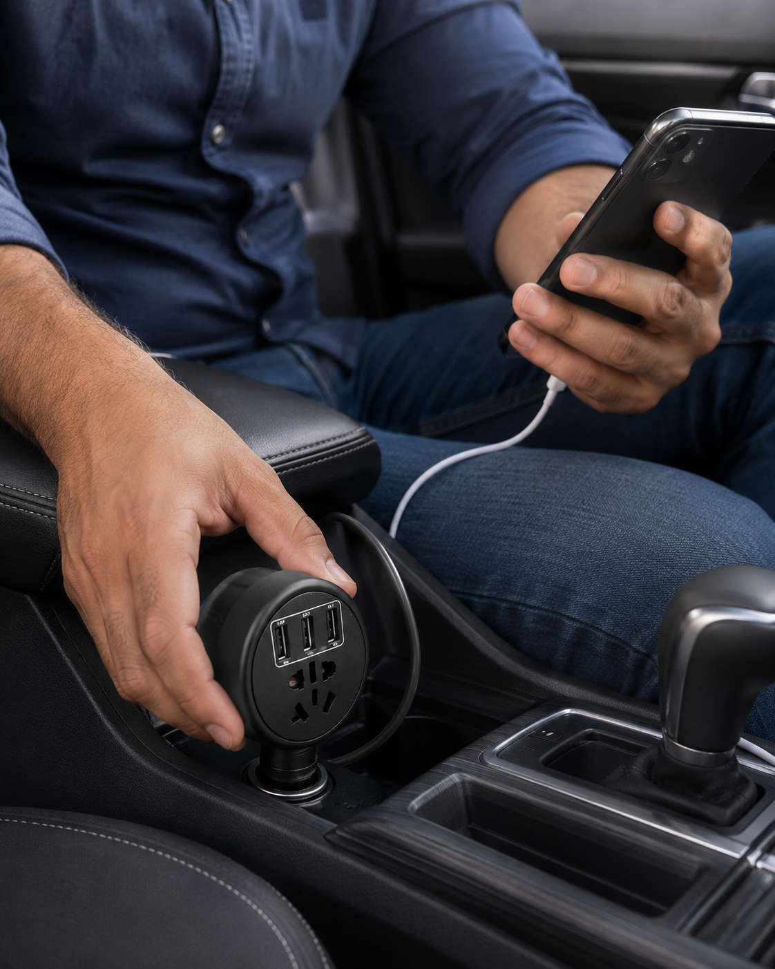 محول طاقة للسيارة أثناء الاستخدام